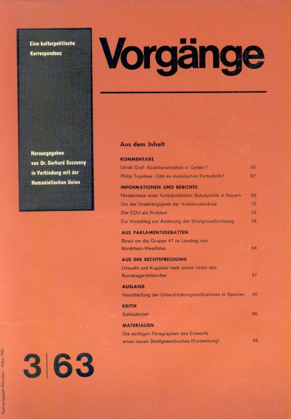 Beitragsbild vorgänge Heft 3/1963