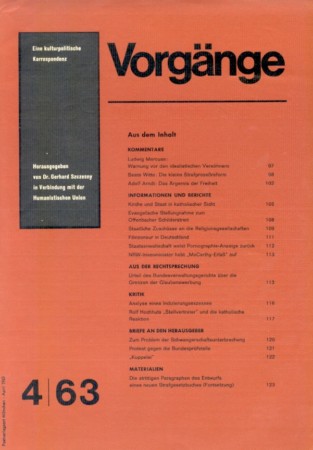 vorgänge Heft 4/1963