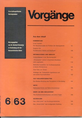 vorgänge Heft 6/1963
