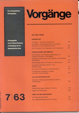 vorgänge Heft 7/1963