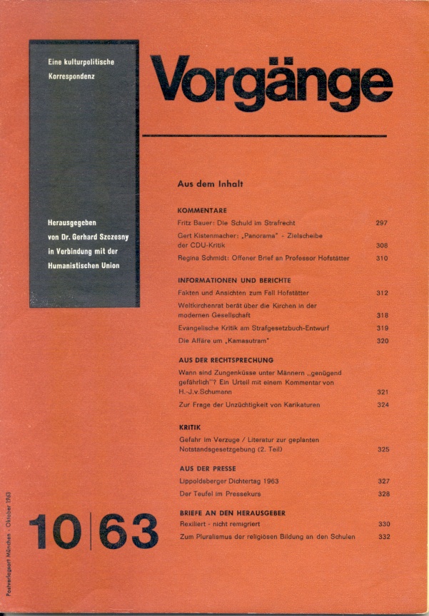 Beitragsbild vorgänge Heft 10/1963