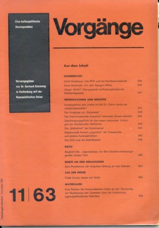 vorgänge Heft 11/1963