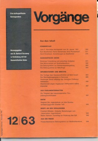 vorgänge Heft 12/1963