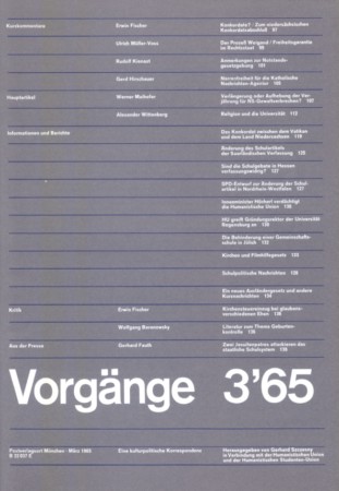 vorgänge Heft 3/1965