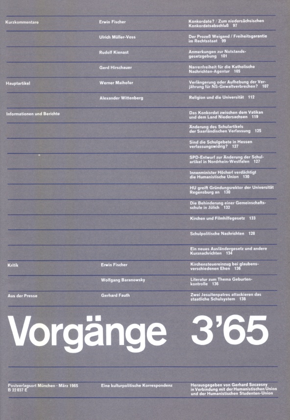 Beitragsbild vorgänge Heft 3/1965