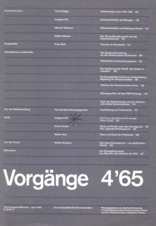 vorgänge Heft 4/1965