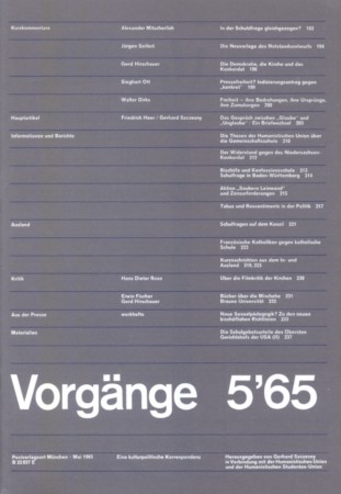 vorgänge Heft 5/1965