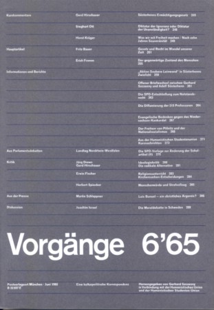 vorgänge Heft 6/1965