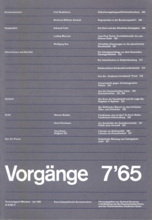 vorgänge Heft 7/1965