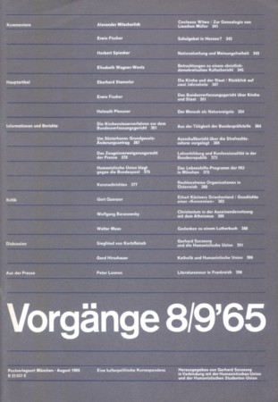 vorgänge Heft 8-9/1965