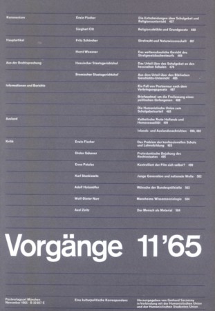 vorgänge Heft 11/1965