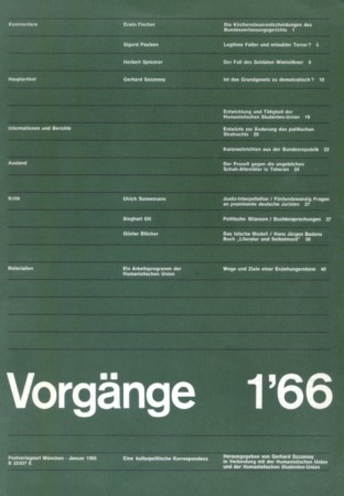 vorgänge Heft 1/1966