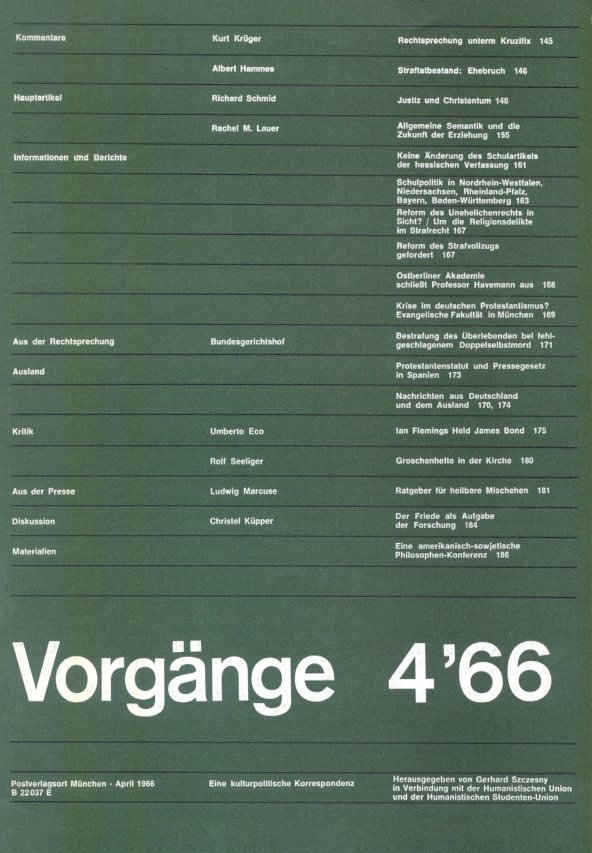 Beitragsbild vorgänge Heft 4/1966