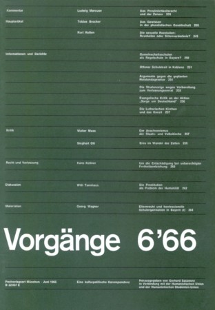 vorgänge Heft 6/1966