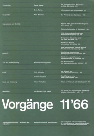 vorgänge Heft 11/1966
