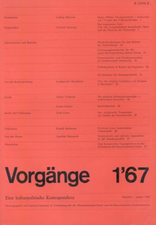 vorgänge Heft 1/1967