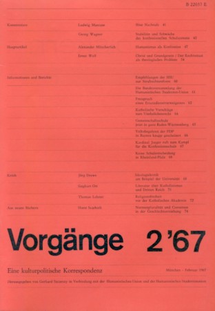 Beitragsbild vorgänge Heft 2/1967