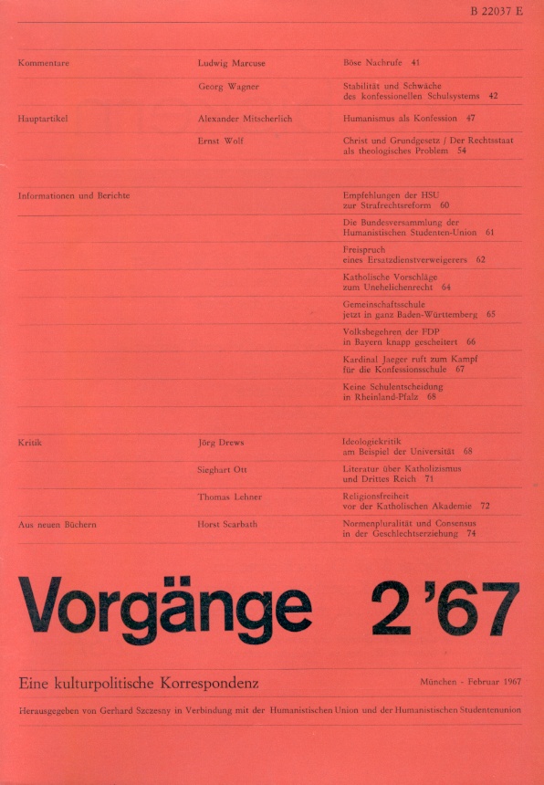 Beitragsbild vorgänge Heft 2/1967