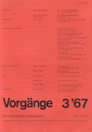 vorgänge Heft 3/1967