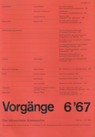 vorgänge Heft 6/1967