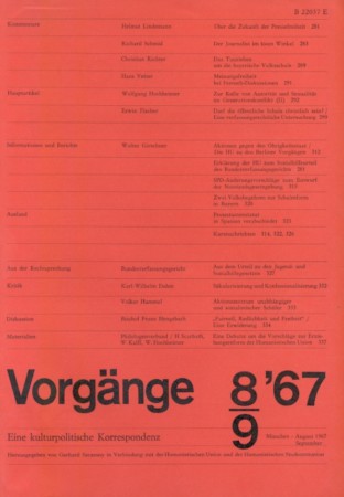vorgänge Heft 8-9/1967