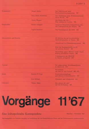 vorgänge Heft 11/1967