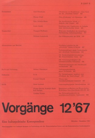 vorgänge Heft 12/1967