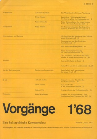 vorgänge Heft 1/1968