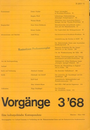 vorgänge Heft 3/1968