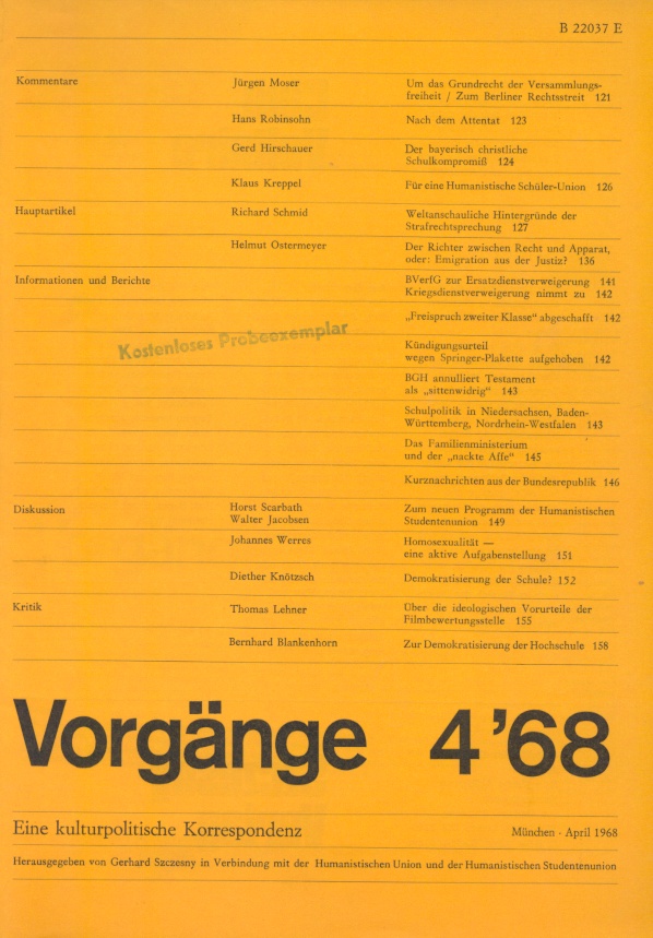 Beitragsbild vorgänge Heft 4/1968
