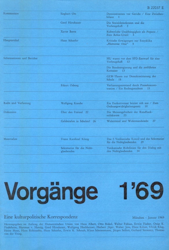 Beitragsbild vorgänge Heft 1/1969