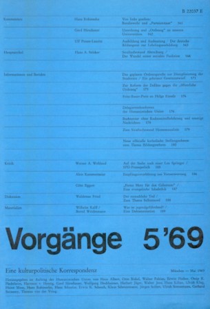 vorgänge Heft 5/1969