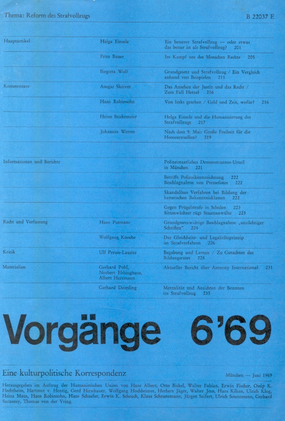Beitragsbild vorgänge Heft 6/1969