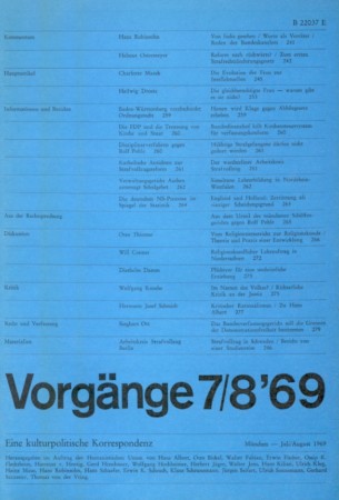 Beitragsbild vorgänge Heft 7-8/1969
