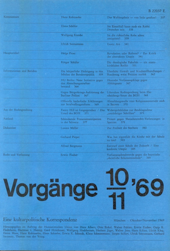 Beitragsbild vorgänge Heft 10-11/1969