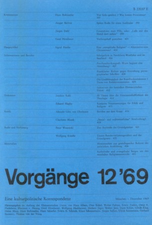 vorgänge Heft 12/1969