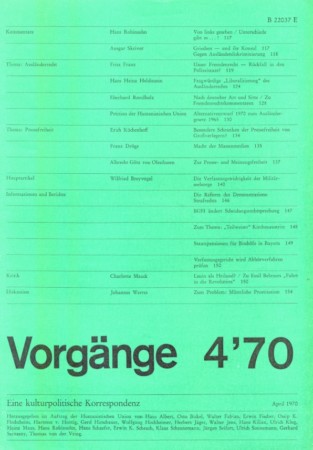 vorgänge Heft 4/1970