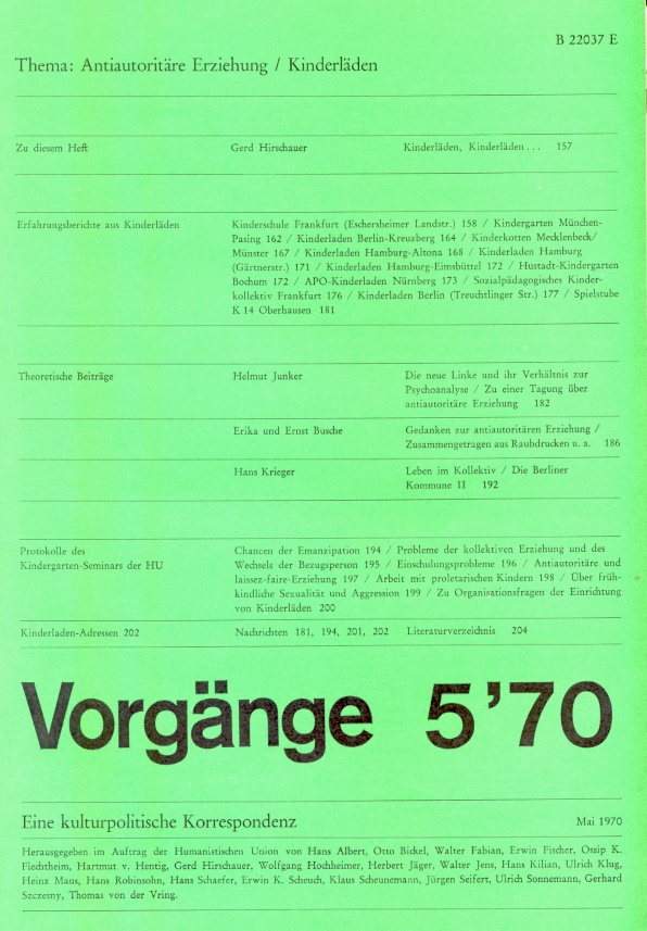 Beitragsbild vorgänge Heft 5/1970