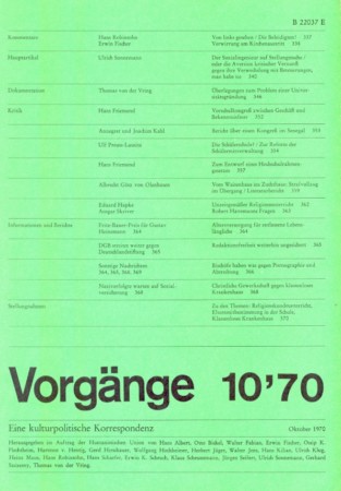 vorgänge Heft 10/1970
