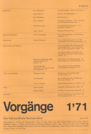vorgänge Heft 1/1971