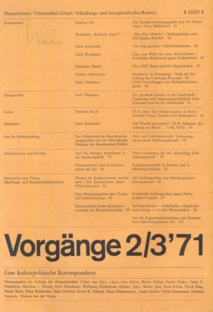 vorgänge Heft 2-3/1971