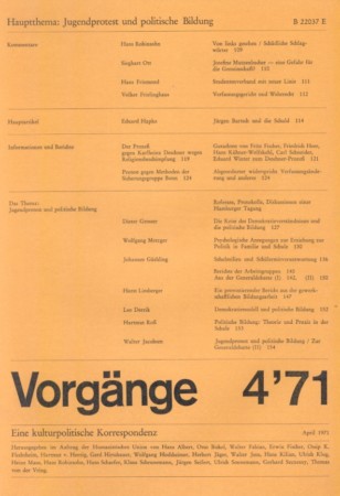 vorgänge Heft 4/1971