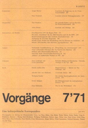 vorgänge Heft 7/1971