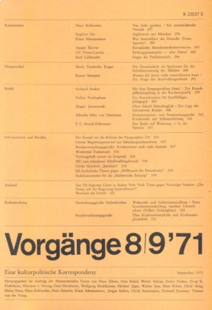 vorgänge Heft 8-9/1971