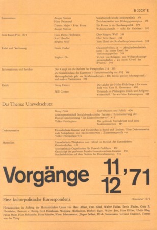 vorgänge Heft 11-12/1971