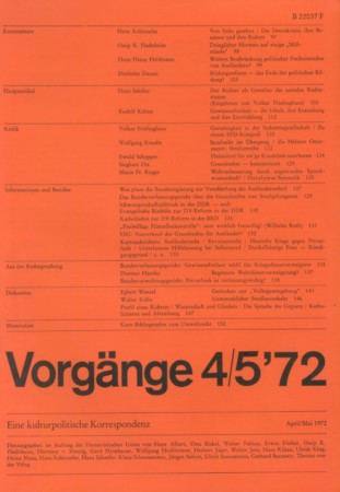 vorgänge Heft 4-5/1972