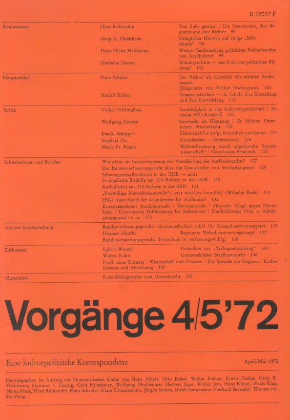 Beitragsbild vorgänge Heft 4-5/1972