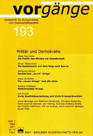 vorgänge 193: Militär und Demokratie