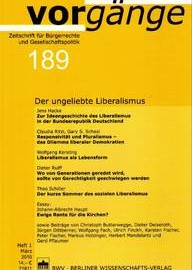 vorgänge Nr. 189: Der ungeliebte Liberalismus