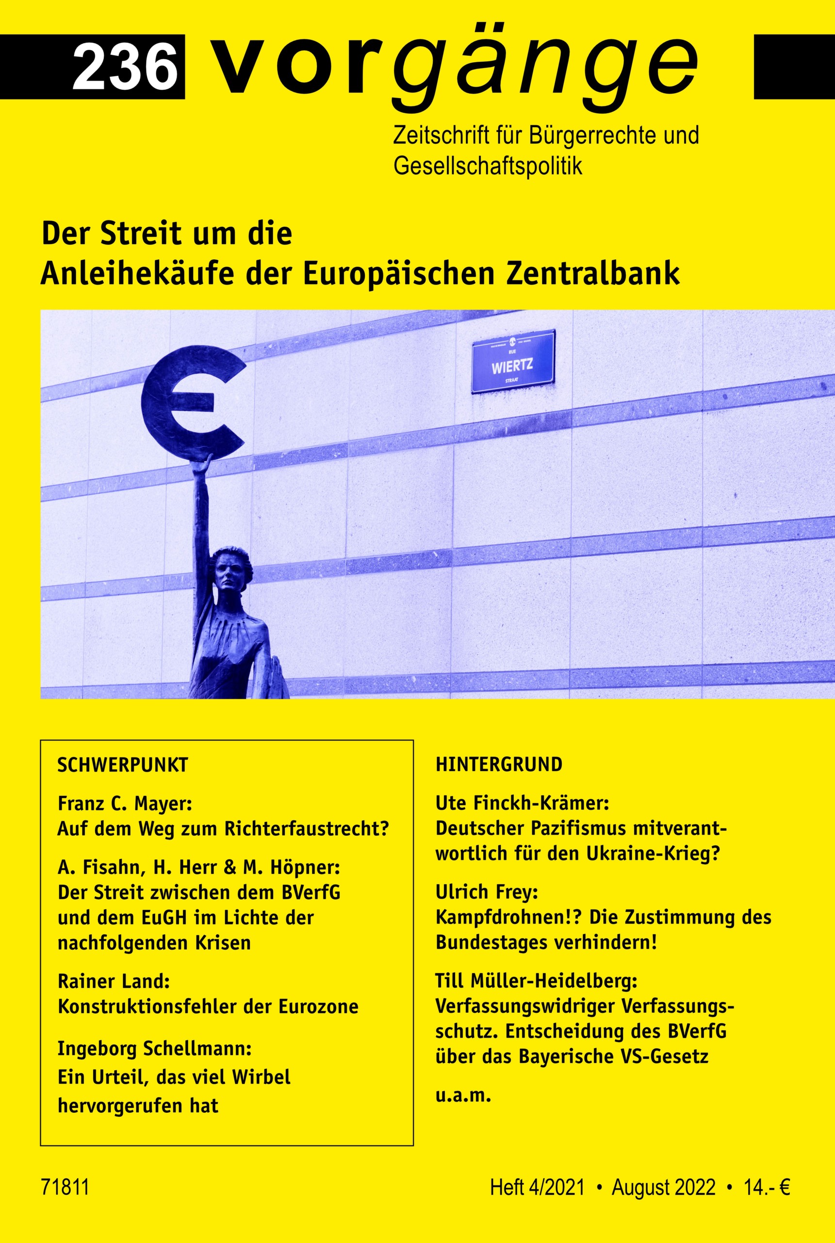 vorgänge 236: Der Streit um die Anleihekäufe der EZB (PDF)